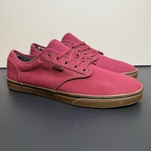 Womens VANS Floral Accented Red Lace Up Shoes / Size 10